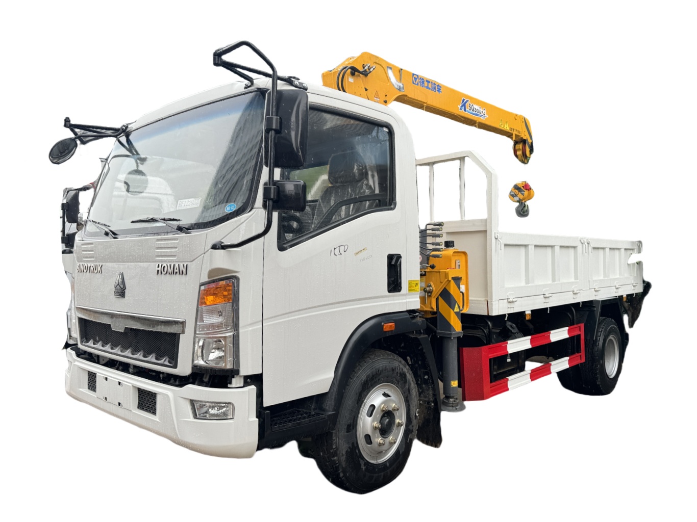 HOWO CARGO TRUCK MOUNTED WITH 3.2TONS/5TONS CRANE TRUCK