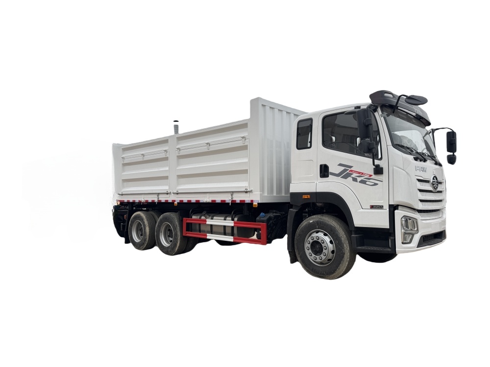 FAW 6*4 three side dump truck with dump trailer