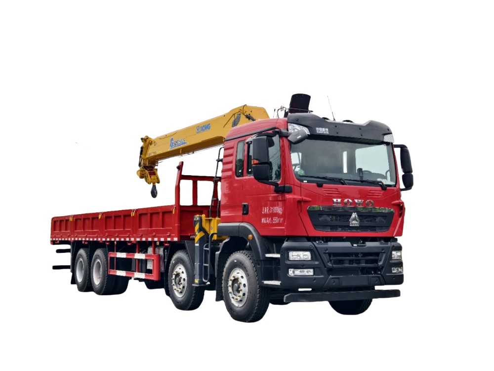 HOWO 8*4 truck mounted with XCMG 14tons crane