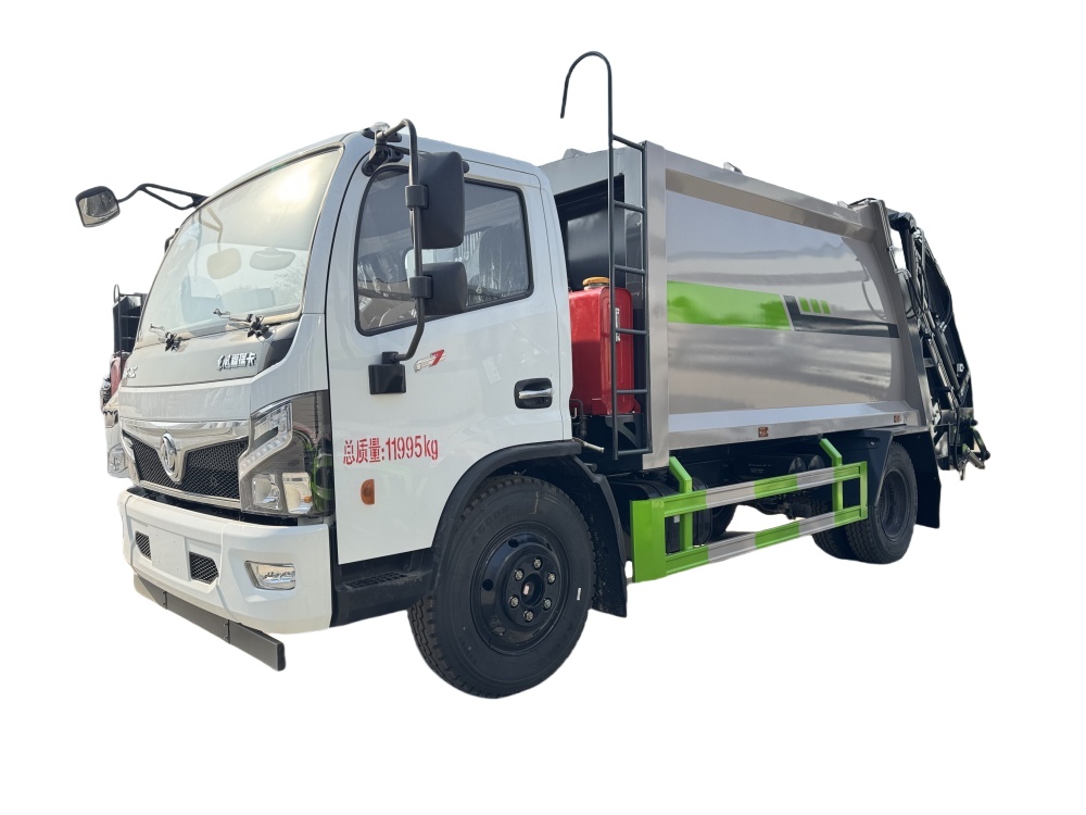 Dongfeng 10000L compactor garbage truck can hang two 240L garbage bin