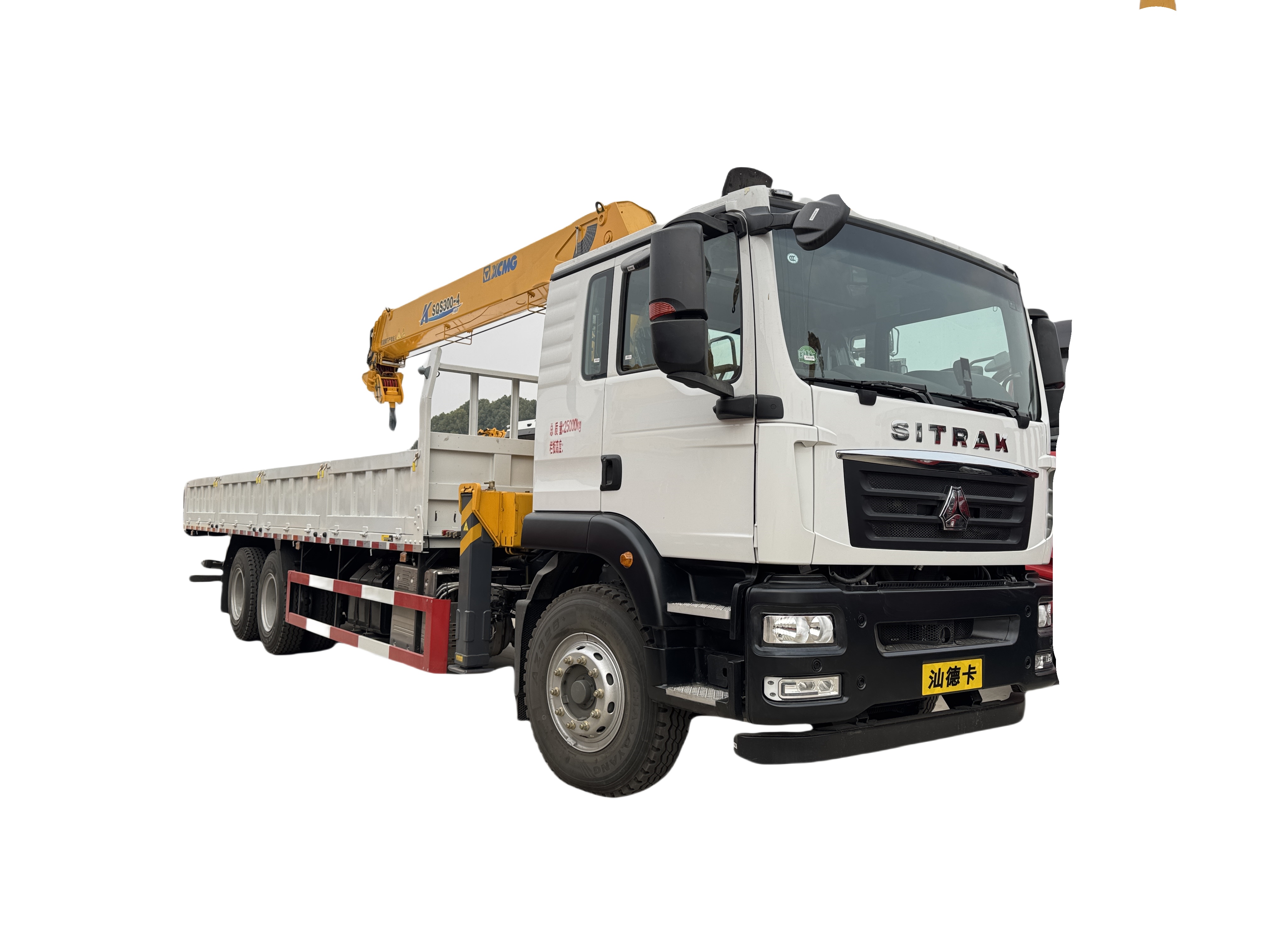 Camion sitrak 6 * 4 avec grue XCMG 12 tonnes