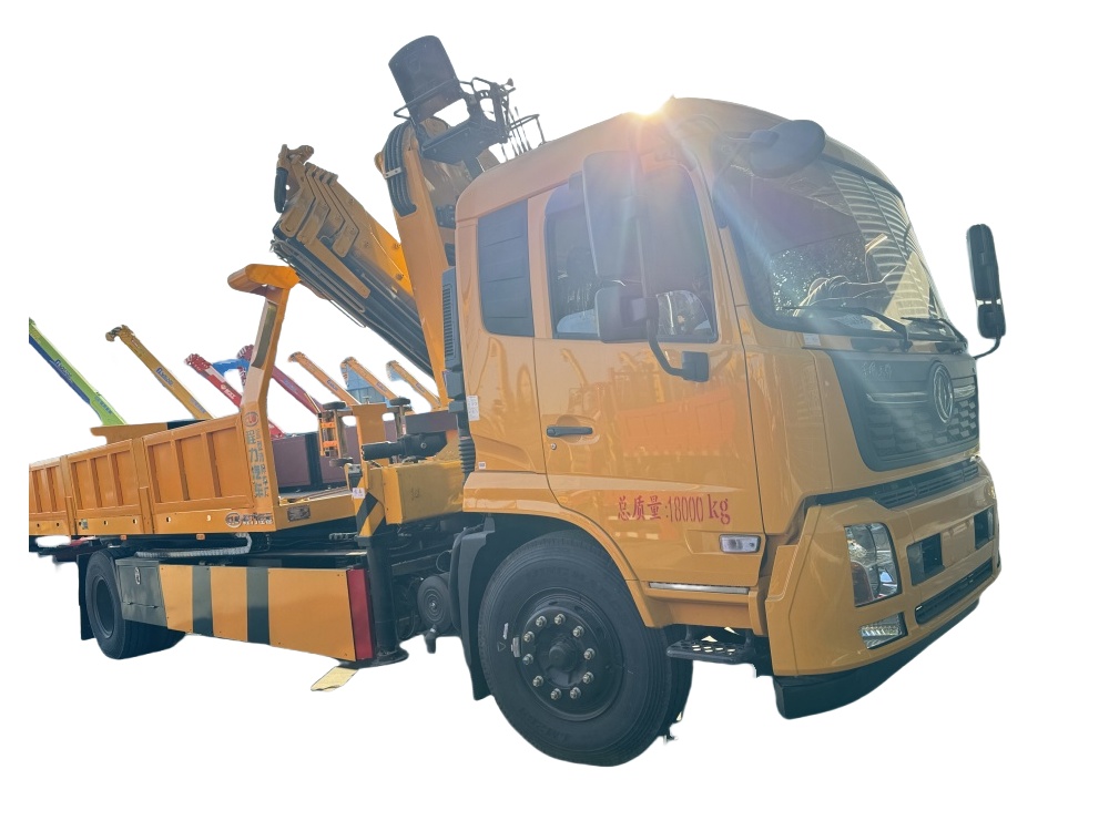 DONGFENG wrecker truck with folding arm crane and Removable side wall