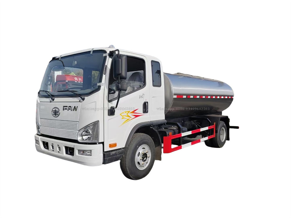 FAW 10000L stainless steel milk tank truck 